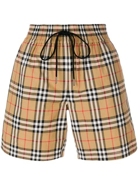 plaid burberry shorts|Burberry women's pants.